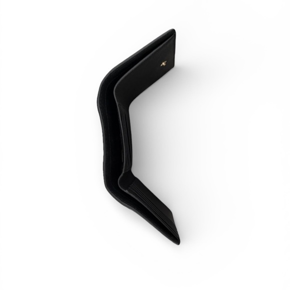 BOSS | Lenah Flap Wallet | Black Genuine Leather with Gold Accent | NWT - Picture 7 of 15